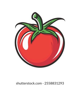 Tomato isolated single simple cartoon illustration	