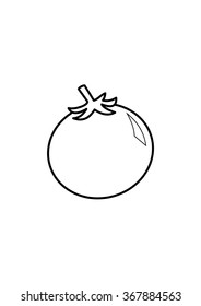 Tomato isolated single simple cartoon illustration