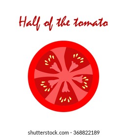 Tomato isolated single simple cartoon illustration. Vector