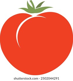 Tomato isolated vector. Ripe tasty tomato on a white background. Ripe tomato, vegetarian organic food, fresh whole tomato vegetables, healthy nutrition food. Red tomatoes.