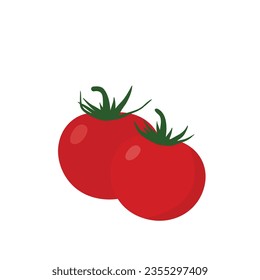 Tomate. Einzelnes Gemüse auf weißem Hintergrund