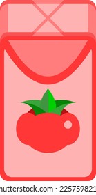tomato juice box vector icon