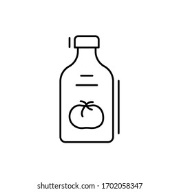 Tomato Juice icon. Simple line, outline vector elements of kitchen object for ui and ux, website or mobile application