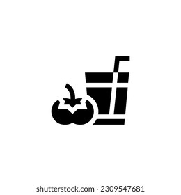 tomato juice icon vector graphic with colors