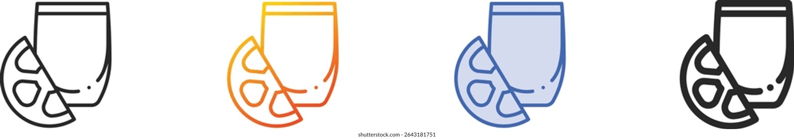 tomato juice icon.Thin Linear, Gradient, Blue Stroke and bold Style Design Isolated On White Background