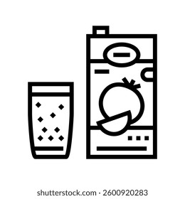 tomato juice meal drink line icon vector. tomato juice meal drink sign. isolated contour symbol black illustration