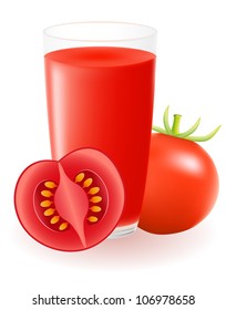tomato juice vector illustration isolated on white background
