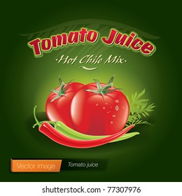 Tomato juice. Vector image