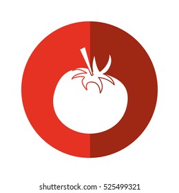tomato juicy vegetable icon red circle