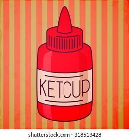 Tomato ketchup bottle.