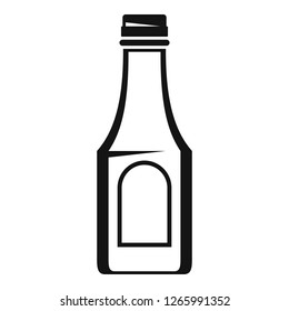 Tomato ketchup bottle icon. Simple illustration of tomato ketchup bottle vector icon for web design isolated on white background