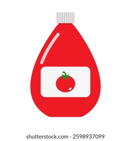 Tomato ketchup bottle icon. Vector.