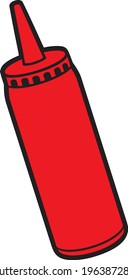 icono vector de la botella de tomate ketchup
