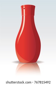 Botella de Ketchup de tomate - ilustración vectorial
