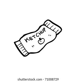 Tomato Ketchup Sachet Cartoon