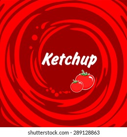 Tomato ketchup. Vector Illustration