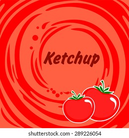 Tomato ketchup. Vector Illustration