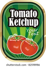 Tomato Ketchup Vector Label