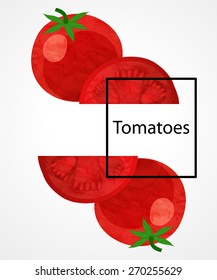 Tomato label. Retro sticker.