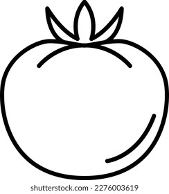 Tomato with leaves vector icon design. Flat icon.