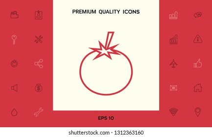 Tomato line Icon. Graphic elements for your design