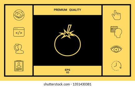 Tomato line Icon. Graphic elements for your design