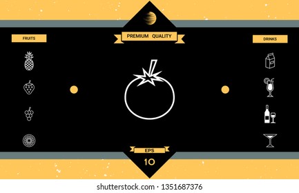 Tomato line Icon. Graphic elements for your design