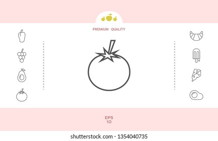 Tomato line Icon. Graphic elements for your design