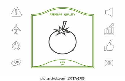 Tomato line Icon. Graphic elements for your design