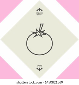 Tomato line Icon - graphic elements for your design