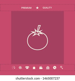 Tomato line Icon - graphic elements for your design
