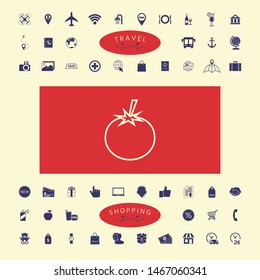 Tomato line Icon - graphic elements for your design