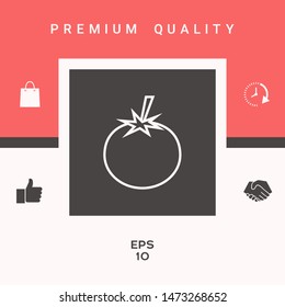Tomato line Icon - graphic elements for your design