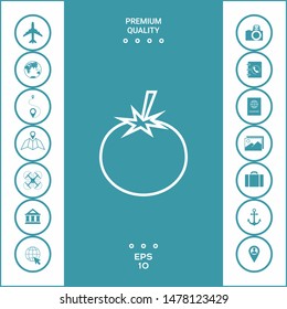 Tomato line Icon - graphic elements for your design