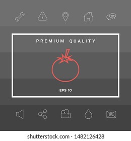 Tomato line Icon - graphic elements for your design