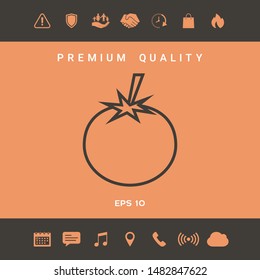 Tomato line Icon - graphic elements for your design