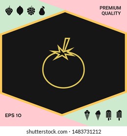 Tomato line Icon - graphic elements for your design