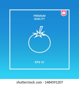 Tomato line Icon - graphic elements for your design