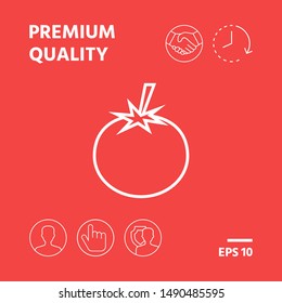 Tomato line Icon - graphic elements for your design