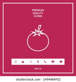 Tomato line Icon - graphic elements for your design