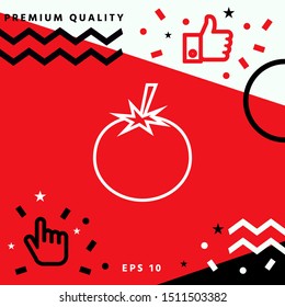Tomato line Icon - graphic elements for your design