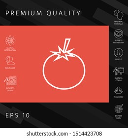 Tomato line Icon - graphic elements for your design