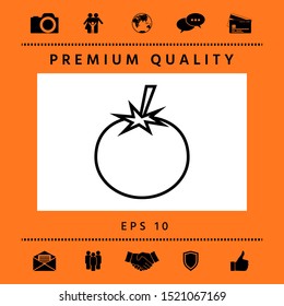 Tomato line Icon - graphic elements for your design