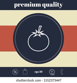 Tomato line Icon - graphic elements for your design