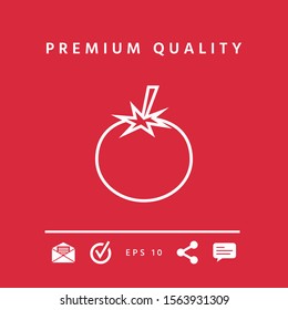 Tomato line Icon - graphic elements for your design