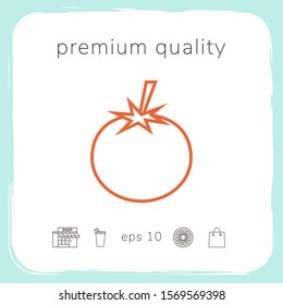 Tomato line Icon - graphic elements for your design