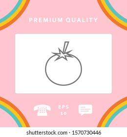 Tomato line Icon - graphic elements for your design