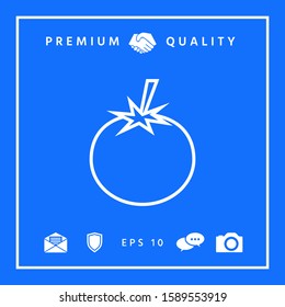 Tomato line Icon - graphic elements for your design