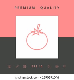 Tomato line Icon - graphic elements for your design