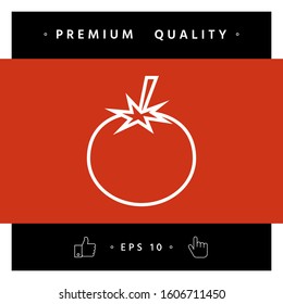 Tomato line Icon - graphic elements for your design